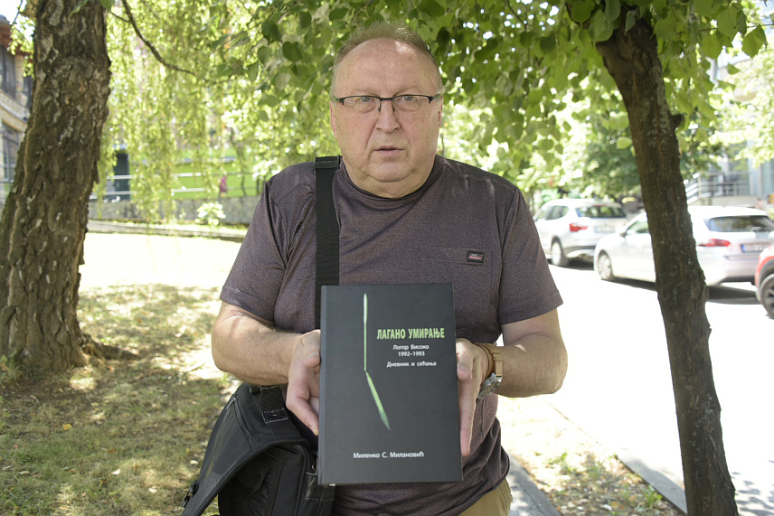 ДЕРВЕНТА , 20. ЈУЛА /СРНА/ - Миленко Милановић из Бијељине, који је током протеклог рата био заточеник у логору Високо, допутовао је у Дервенту да би америчким истражиоцима-тужиоцима предао књигу, документацију и доказе о страдању Срба у Високом 1992. и 1993. године.