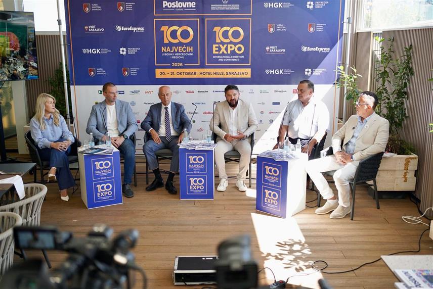 САРАЈЕВО, 7. ЈУЛА /СРНА/ - Други међународни сајам и конференција "100 ЕКСПО" биће одржан у Сарајеву 20. и 21. октобра и осим учесника из БиХ окупиће излагаче из Србије и Хрватске, а очекују се и из других земаља Европе, речено је на конференцији за медије организатора сајма "Пословних новина" и суорганизатора ове манифестације Спољнотрговинске коморе /СТК/ БиХ.