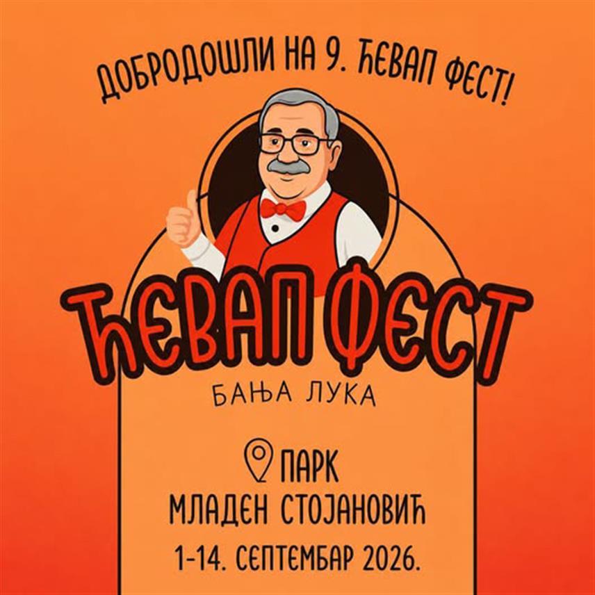 БАЊАЛУКА, 11. АВГУСТА /СРНА/ - Популарна гастро-туристичка манифестација "Ћевап фест" биће одржана у Бањалуци од 1. до 14. септембра, а пријаве су и даље у току.