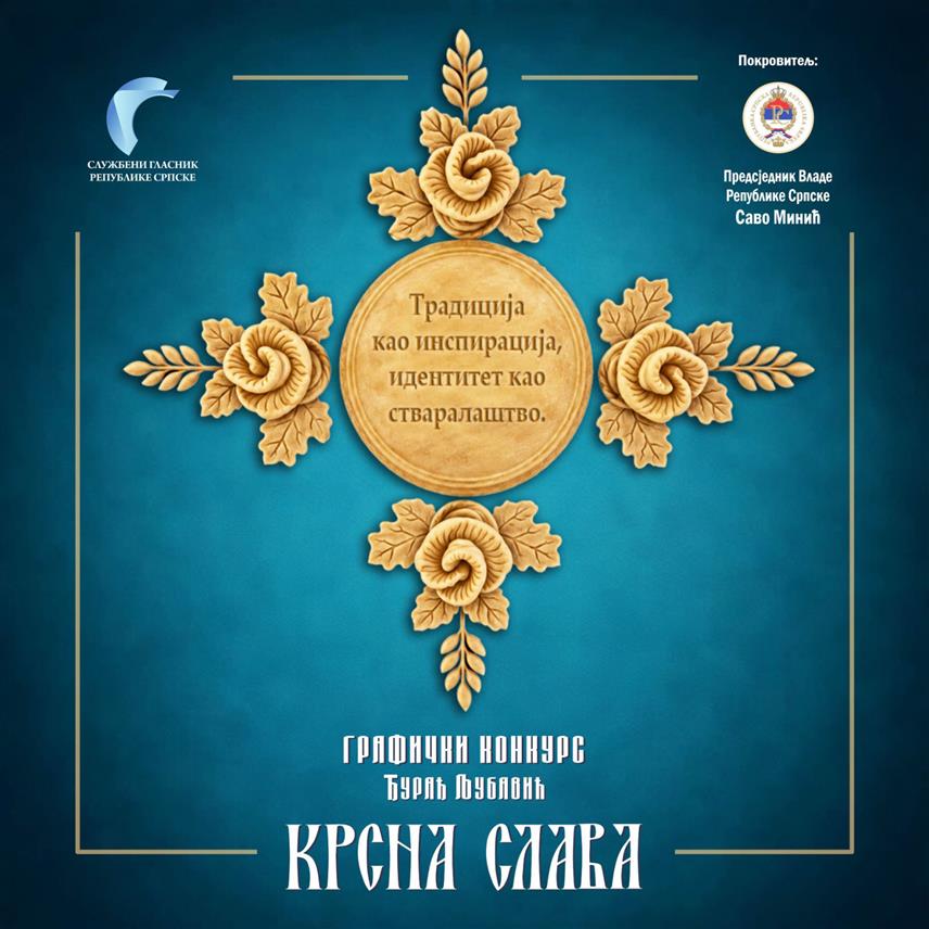 БАЊАЛУКА, 24. СЕПТЕМБРА /СРНА/ - Стручна комисија одабрала је три најбоља рада од укупно 32 пријављена на Графички конкурс "Ђурађ Љубавић" о теми "Крсна слава", који је организовао "Службени гласник Републике Српске", под покровитељством предсједника Владе Републике Српске Саве Минића.
