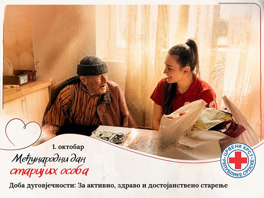 ПАЛЕ, 30. СЕПТЕМБРА /СРНА/ - Међународни дан старијих особа обиљежава се сутра, а Црвени крст Републике Српске намјерава да тим поводом укааже на значај стварања услова за активно, здраво и достојанствено старење, као и на потребу за већом подршком овим лицима у њиховим породицама и заједницама.	
