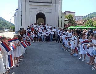 CHILDREN FROM KOSOVO AND METOHIJA WELCOMED IN MAIN CEREMONY IN ZVORNIK