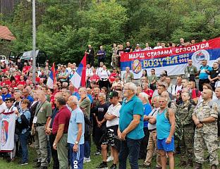 PARTICIPANTS OF PATHS OF EXODUS MARCH SET OFF FROM TUMARE TOWARDS STOG