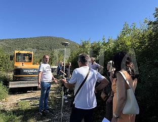 ROAD TO STONE QUARRY BEING CUT THROUGH LAND OF SERB RETURNESS IN KUTI SETTLEMENT