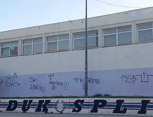 USTASHA AND GRAFFITI TARGETING SERBS APPEAR IN SPLIT