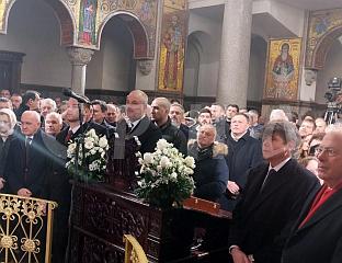 ROD BLAGOJEVICH ATTENDS LITURGY AT THE CATHEDRAL OF CHRIST THE SAVIOUR