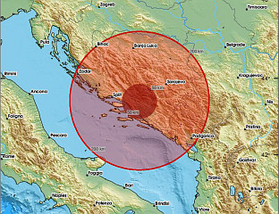 ДВА ПОТРЕСА ЈАЧИНЕ 3,4 И ЧЕТИРИ СТЕПЕНА НА ПОДРУЧЈУ ГРУДА
