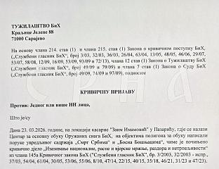 ГОГАНОВИЋ ПОДНИО КРИВИЧНУ ПРИЈАВУ ЗБОГ ГРАФИТА У ПАЗАРИЋУ