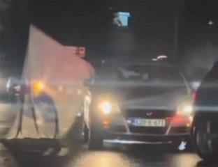 CELEBRATION IN BRČKO WITH WARTIME FLAGS OF SO-CALLED BiH ARMY AND GUNFIRE FROM AUTOMATIC WEAPONS