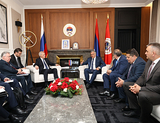 ПОЧЕО САСТАНАК ПРЕДСЈЕДНИКА СРПСКЕ СА РУСКОМ ДЕЛЕГАЦИЈОМ
