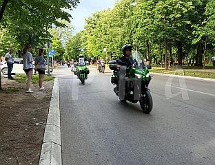 SEVERAL THOUSAND BIKERS PARADED THROUGH THE STREETS OF THE CITY