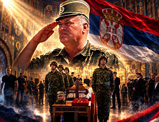 ПОЧАСТ ГЕНЕРАЛУ МЛАДИЋУ ОДАЛИ ПРЕДСТАВНИЦИ ВЛАДЕ СРБИЈЕ И ПРЕДСТАВНИЦИ ПОЛИТИЧКИХ СТРАНАКА