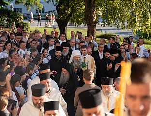 ПАТРИЈАРХ ПОРФИРИЈЕ СВЕЧАНО ДОЧЕКАН У ЉУБЉАНИ