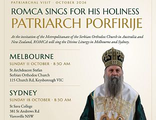 PATRIARCH PORFIRIJE TRAVELS TO AUSTRALIA