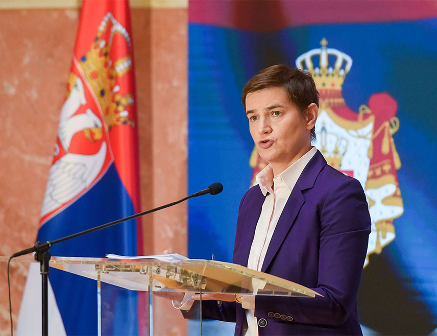 БАЊАЛУКА, 11. ЈАНУАРА /СРНА/ - Предсједник Скупштине Србије Ана Брнабић изјавила је да Србија чврсто подржава Дејтонски мировни споразум јер је његово очување витални интерес Републике Српске, те истакла да ће Српска и Србија имати сигурну будућност ако буду радиле заједно.