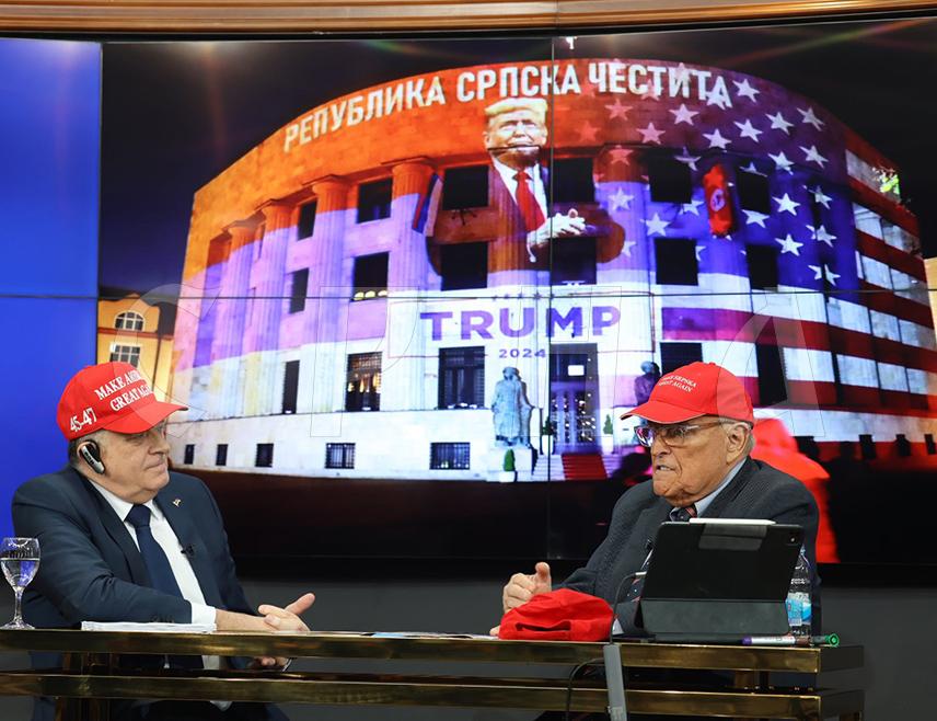 БАЊАЛУКА, 26. ФЕБРУАРА /СРНА/ - Предсједник Републике Српске Милорад Додик рекао је да има доста пријатеља у свијету који подржавају Републику Српску, међу којима је бивши градоначелник Њујорка, адвокат и близак пријатељ америчког предсједника Доналда Трампа, Рудолф Ђулијани.