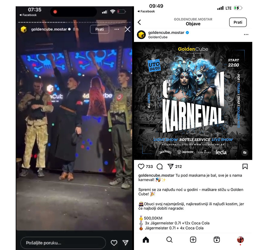 МОСТАР, 5. МАРТА /СРНА/ - У ноћном клубу у Мостару изведен је перформанс којим се велича нацистички вођа Хитлер и нацистички режим.