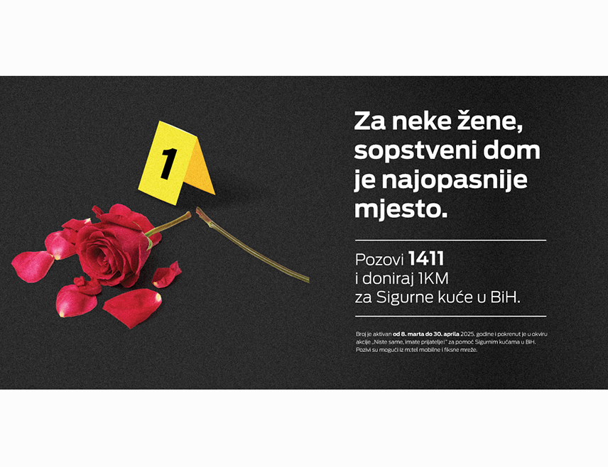 БАЊАЛУКА, 8. МАРТА /СРНА/ - Компанија "М:тел" поводом Међународног дана жена – 8. марта и у оквиру акције "Нисте саме, имате пријатеље" донира 100.000 КМ сигурним кућама у БиХ, а на том плану отворен је и хуманитарни број 1411.