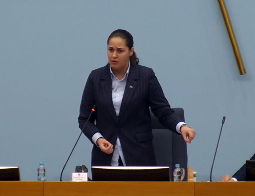 БАЊАЛУКА, 13. МАРТА /СРНА/ - Потпредсједник Народне скупштине Републике Српске Ања Љубојевић изјавила је да се новим уставом штите суверенитет и интегритет Републике Српске и да из њега нико неће избрисати Бошњаке и Хрвате.