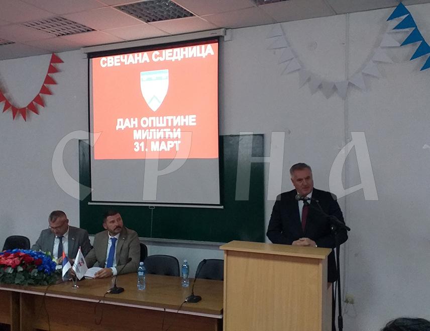 МИЛИЋИ, 31. МАРТА /СРНА/ - Предсједник Владе Републике Српске Радован Вишковић изјавио је да је све што се данас дешава у Српској и БиХ историјска прилика за српски народ.