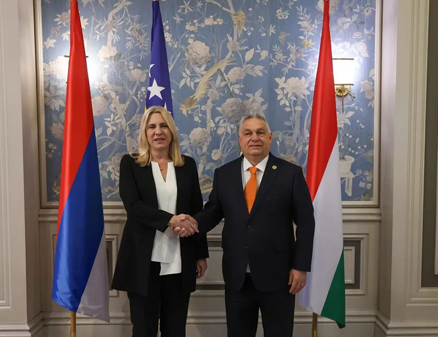 АНТАЛИЈА, 12. АПРИЛА /СРНА/ - Српски члан и предсједавајућа Предсједништва БиХ Жељка Цвијановић разговарала је у Анталији са премијером Мађарске Виктором Орбаном, кога је упознала о тренутној политичкој и уставној кризи у БиХ и захвалила му за изузетно разумијевање и избалансиран однос према свима у БиХ.