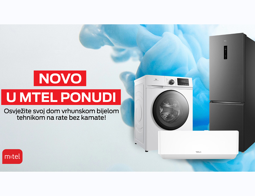 БАЊАЛУКА, 24. АПРИЛА /СРНА/ - Компанија "М:тел" нуди могућност корисницима да уз "М:тел" пакете купе врхунску бијелу технику на рате и без камате са периодом отплате на 24 мјесеца.