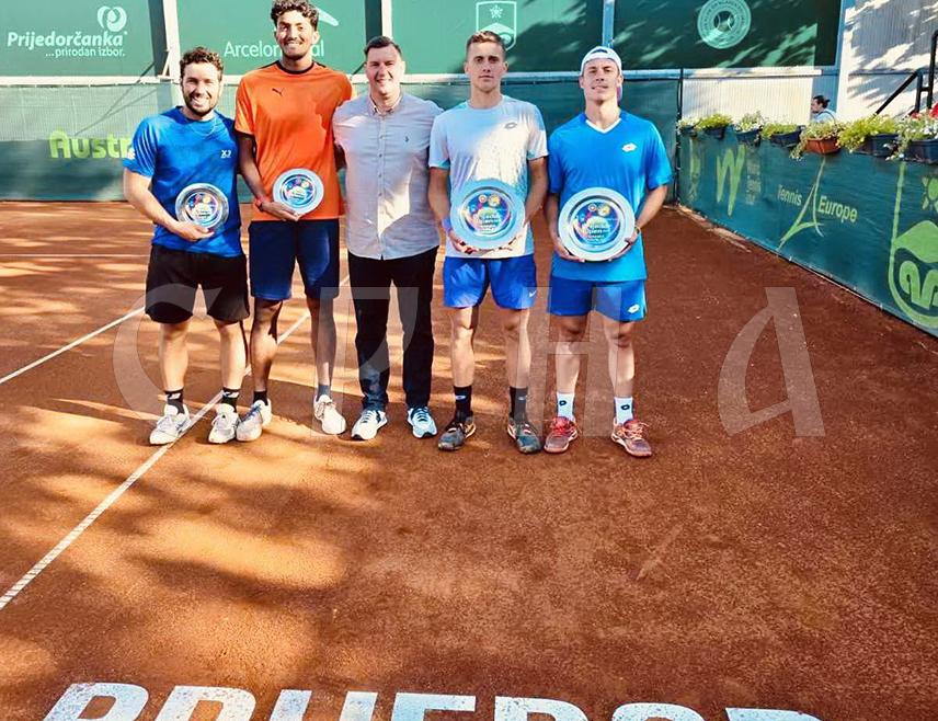 PRIJEDOR, MAY 17 /SRNA/ - The Ukrainian-Polish doubles team, Vyacheslav Bielinsky and Jaža Šajrih, is the winner of the men’s doubles final at the tennis memorial "Dr Mladen Stojanović," also known as the 18th ITF tournament "Prijedor Open 2025."
