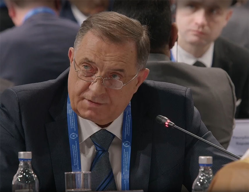 MOSCOW, MAY 28 /SRNA/ - Republika Srpska President Milorad Dodik said today in Moscow that Russia, as a leading country, is protecting itself and international law through its special military operation and is fighting against an imposed system.