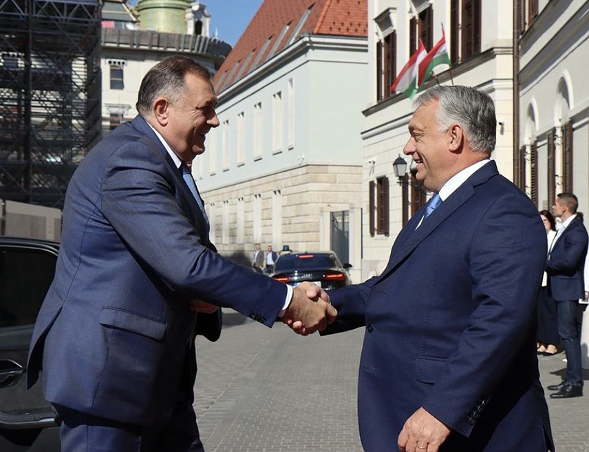 БУДИМПЕШТА, 5. ЈУНА /СРНА/ - Предсједник Републике Српске Додик разговараће данас у Будимпешти са мађарским премијером Виктором Орбаном.
