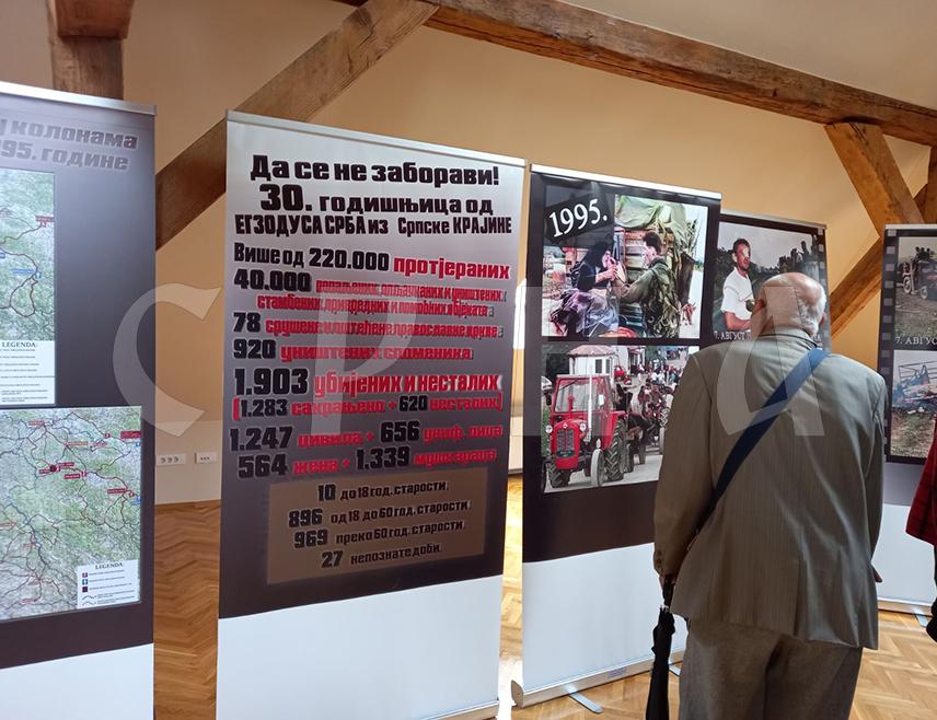 БАЊАЛУКА, 4. АВГУСТА /СРНА/ - Положај Срба у Хрватској данас није ништа једноставнији него ратних и поратних година што је најбоље приказано кроз изложбу фотографија "Да се не заборави - 30 година од егзодуса из Републике Српске Крајине - `Олуја` још траје", изјавио је в.д. директора Републичког центра за истраживање рата, ратних злочина и тражење несталих лица Виктор Нуждић.