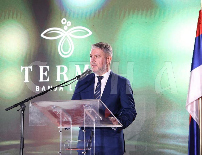 BANJA LUKA, September 3 /SRNA/ - Minister of Health and Social Welfare of Republika Srpska Alen Šeranić said that "Terme Banja Luka" is a healthcare facility built to the highest standards, with all the necessary amenities for providing and developing new medical and recreational services, and will stand as a source of pride for both Banja Luka and Republika Srpska.