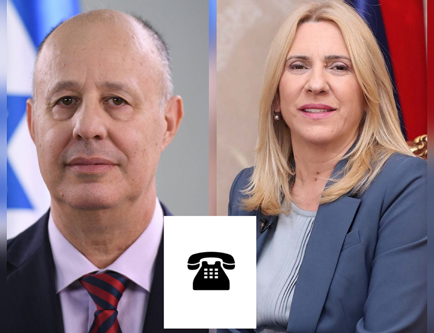 EAST SARAJEVO, SEPTEMBER 8 /SRNA/ – The Serb member of the BiH Presidency, Željka Cvijanović, held a phone conversation with Tzachi Hanegbi, Director of Israel’s National Security Council and National Security Advisor to the Israeli Prime Minister, during which she expressed condolences following today’s terrorist attack in Jerusalem.