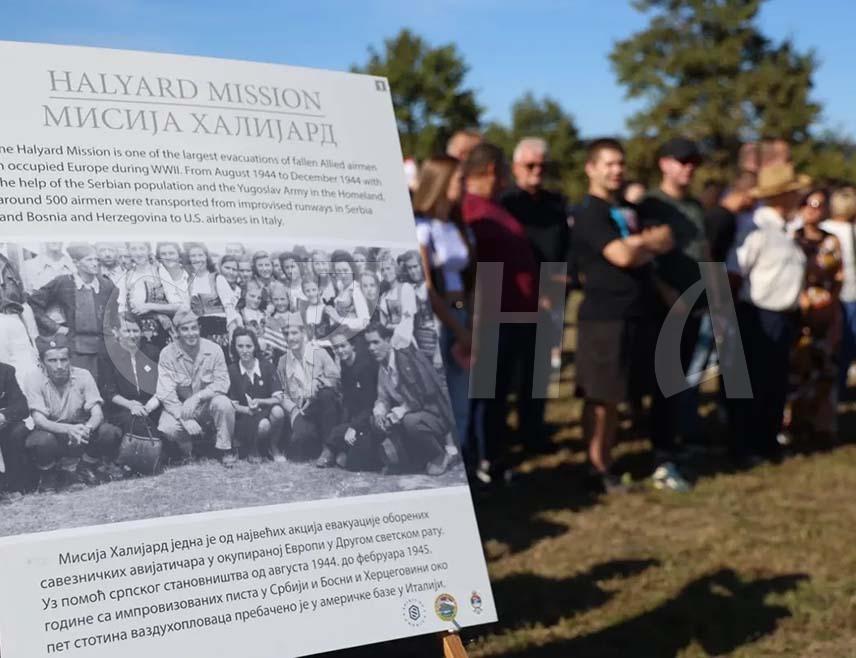 DOBOJ, SEPTEMBER 21 /SRNA/ - Serb member of the Presidency of BiH Željka Cvijanović pointed out that Boljanić field in Republika Srpska is an important place of common history of the American and the Serbian people, adding that Republika Srpska will always remember the heroes who made the Serbian name famous throughout the free world with their courage and humanity during the Operation Halyard.