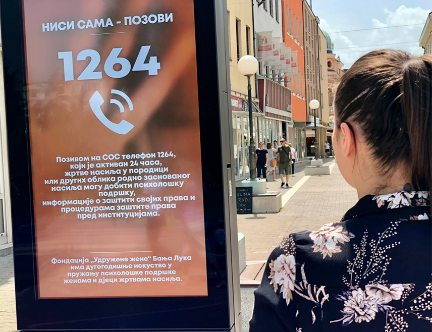 BANJA LUKA, OCTOBER 16 /SRNA/ – Over the past nine months, the SOS helpline 1264 received 807 calls from victims of violence, which is 36 more calls than during the same period last year, said Lana Jajčević, legal advisor with the United Women Foundation, in a statement to SRNA.
