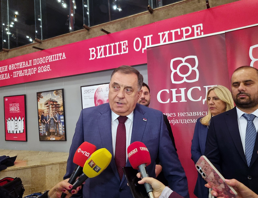 PRIJEDOR, OCTOBER 31 /SRNA/ – President Milorad Dodik said that it was important that the representative of the United States at today’s session of the UN Security Council on the situation in BiH reiterated the words of President Donald Trump that America will not engage in nation- or state-building, that it wants peace, and that internal actors should talk among themselves — stressing that this is exactly what Republika Srpska wanted to hear.