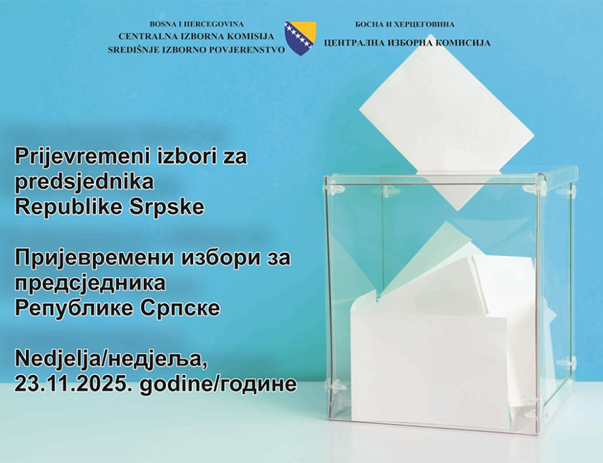 САРАЈЕВО, 23. НОВЕМБРА /СРНА/ - Кандидат СНСД-а за предсједника Републике Српске Синиша Каран, према до сада прикупљеним резултатима са редовних бирачких мјеста, освојио је 200.116 гласова или 50,89 одсто, а Бранко Блануша из СДС-а 188.010 гласова или 47,81 одсто, рекао је предсједник ЦИК-а БиХ Јован Калаба.