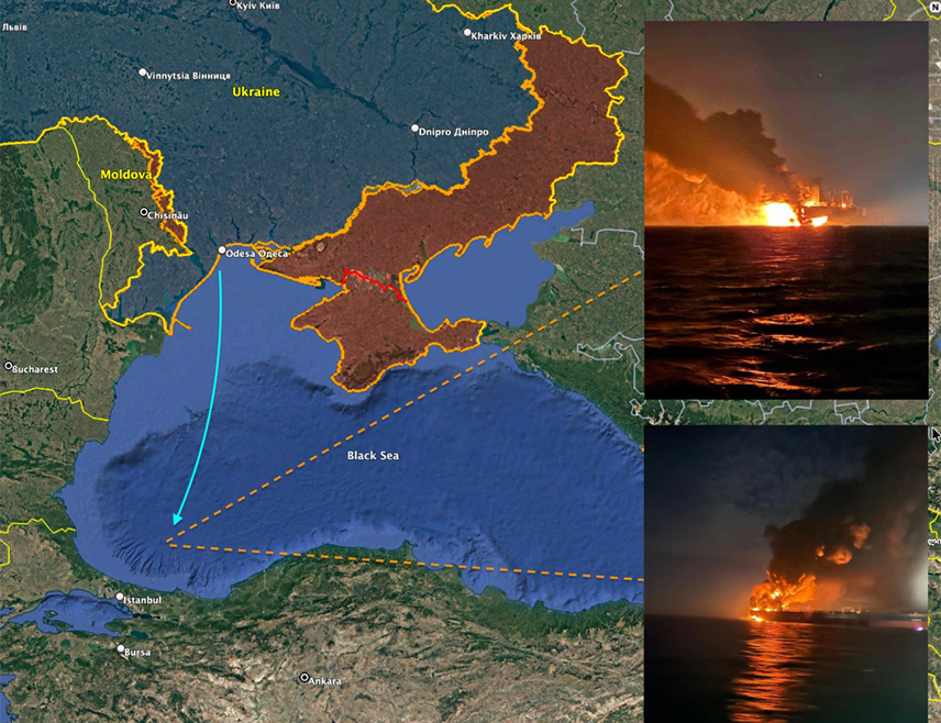 АНКАРА, 30. НОВЕМБРА /СРНА - РИА Новости/ - Турска је забринута због напада на два танкера у Црном мору, чиме су угрожени животи, бродарство и животна средина, рекао је портпарол турског Министарства спољних послова Онџу Кечели.