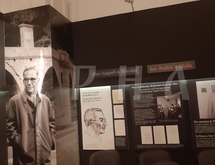 BELGRADE, December 16 /SRNA/ - The exhibition "Ivo Andrić and Italy - Documents" was opened today at the State Archives of Serbia on the occasion of the 50th anniversary of the death of the Nobel laureate, organized in cooperation between the State Archives of Serbia, the Archives of Republika Srpska and the Serbian Orthodox Church Municipality in Trieste.