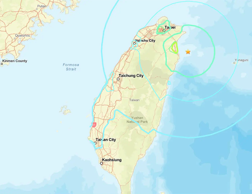 ТАЈПЕЈ, 27. ДЕЦЕМБРА /СРНА-Ројтерс/ - Земљотрес магнитуде седам степени по Рихтеровој скали погодио је подручје града Јилана на Тајвану, саопштила је метеоролошка администрација острва.