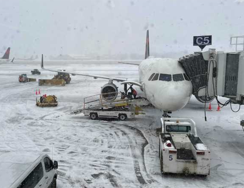 ЊУЈОРК, 27. ДЕЦЕМБРА /СРНА/ - Више од хиљаду летова је отказано или одложено усљед снијега у региону америчког сјевероистока и Великих језера у вријеме када су хиљаде људи кренуле на пут између Божића и Нове године.