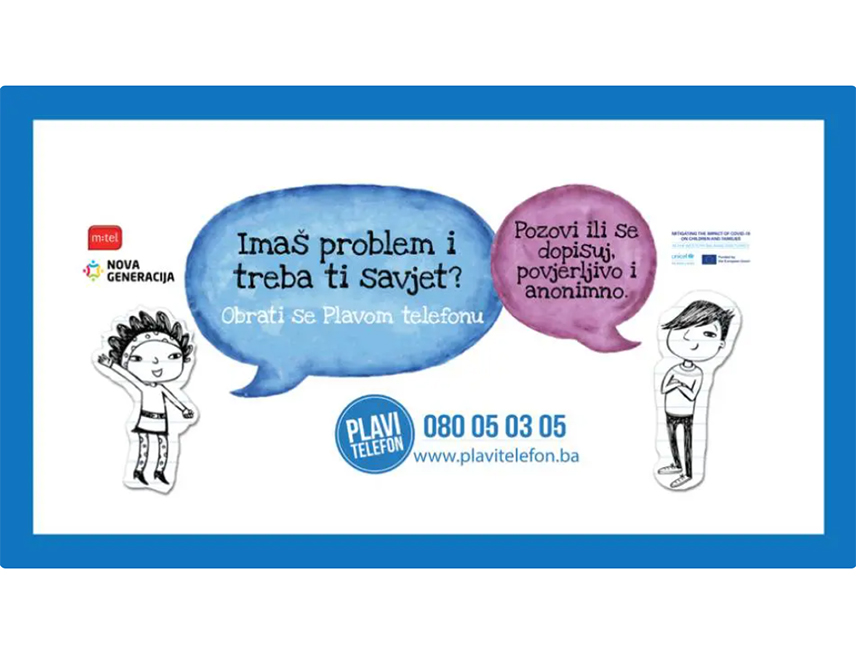 БАЊАЛУКА,  31. ДЕЦЕМБРА  /СРНА/ - На "Плави телефон", односно бесплатну савјетодавну линију за дјецу и младе, ове године стигло је 5.540 позива из цијеле БиХ, а надлежним институцијама прослијеђене су пријаве због сумње на насиље над скоро 100 дјеце и младих, рекао је Срни директор Удружења "Наша генерација" Саша Рисојевић.