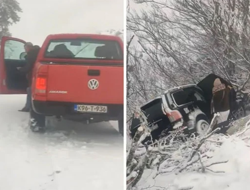 МОСТАР, 9. ЈАНУАРА /СРНА/ - Четири страна држављанина, међу којима је било двоје дјеце, спасена су након саобраћајне незгоде у планинском мјесту Ћесим у општини Коњиц, саопштила је Горска служба спасавања /ГСС/ станица Мостар.