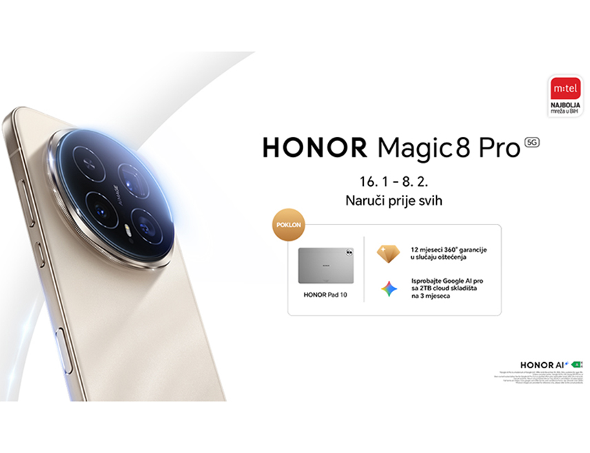 БАЊЛАУКА, 15. ЈАНУАРА /СРНА/ - Компанија "М:тел" препоручује корисницима телефон "онор меџик осам про", а сви који се до 8. фебруара одлуче за куповину овог уређаја добиће вриједне поклоне.