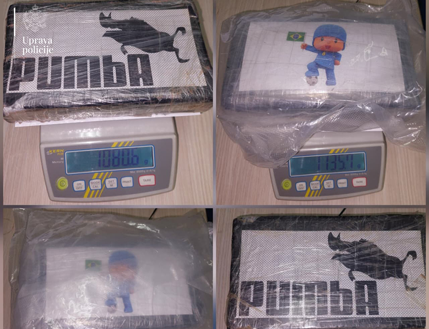 ПОДГОРИЦА, 22. ЈАНУАРА /СРНА/ - Четири и по килограма кокаина заплијењено је у једном стану у Котору и ухапшен је Ј. К. /33/ код којег је пронађена дрога, саопштила је Управа полиције Црне Горе.