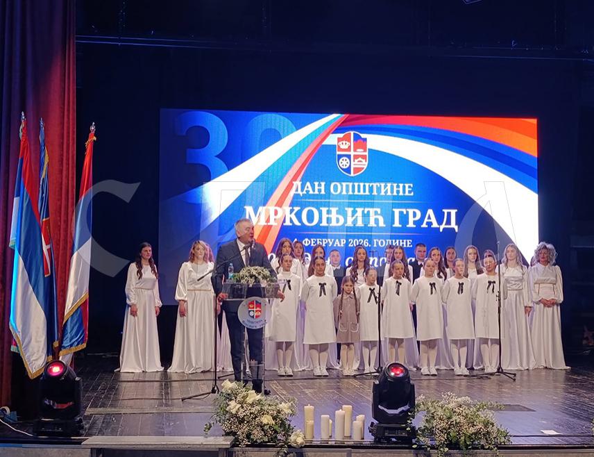 MRKONJIĆ GRAD, FEBRUARY 3 /SRNA/ - A ceremonial academy in Mrkonjić Grad marked 30 years since the population returned to this city, which had been completely destroyed, where a large number of victims were found following the offensive by the Croatian Army and the so-called Army of BiH; the event highlighted that rising after every tragedy demonstrates the strength of the Serbian unconquerable spirit.