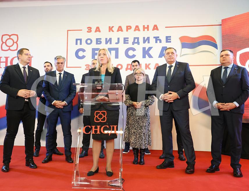 БАЊАЛУКА, 9. ФЕБРУАРА /СРНА/ - Потпредсједник СНСД-а Жељка Цвијановић изјавила је да ова странка има обавезу да покаже пуну одговорност, а све с циљем заштите Републике Српске.