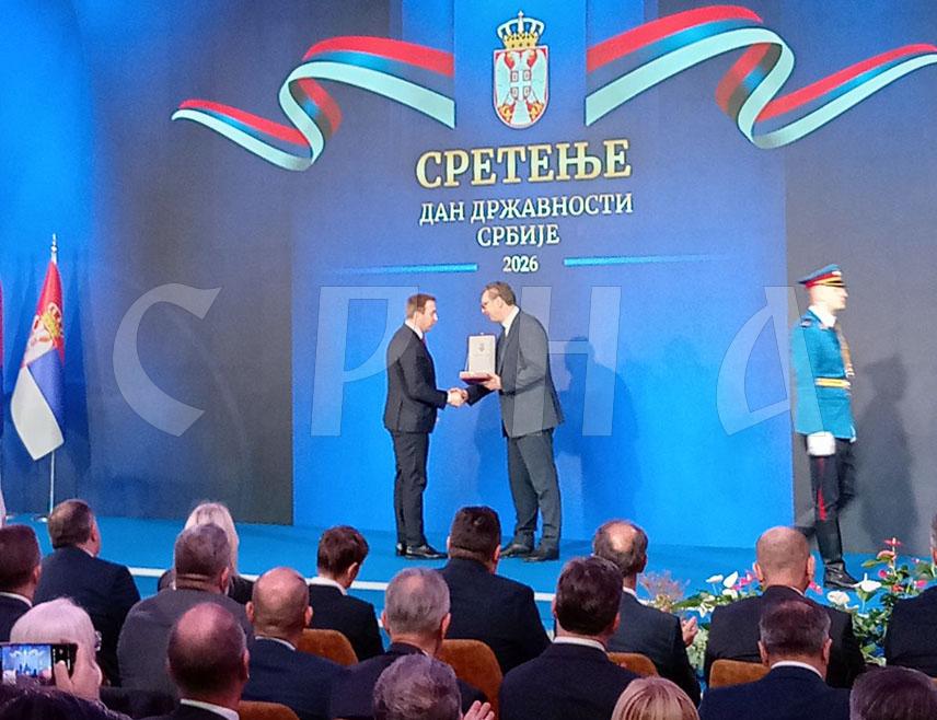 BELGRADE, FEBRUARY 16 /SRNA/ – Republika Srpska Justice Minister Goran Selak today received in Belgrade a high state decoration of Serbia – the Candlemas Order, First Class.