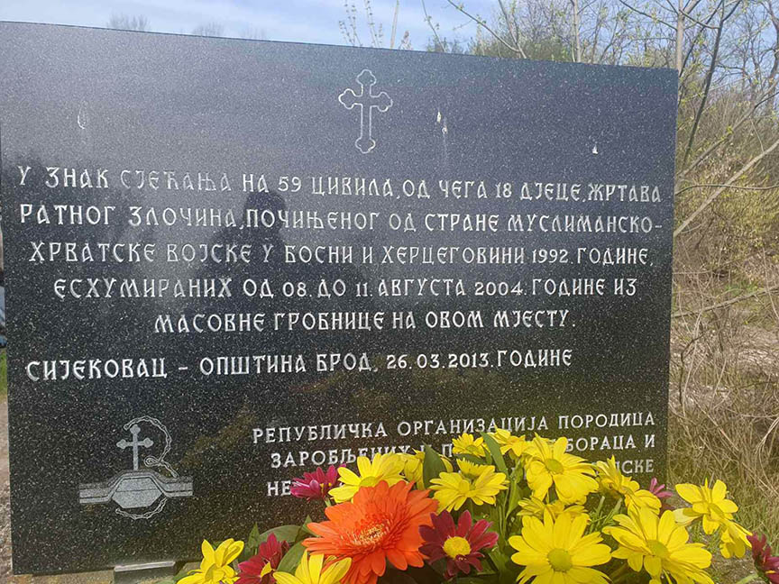 BROD, MARCH 24 /SRNA/ - Marko Grabovac, president of the Organization for the Search for Killed Soldiers and Missing Civilians from Brod, said that the Croatian Army left mass graves behind in the Posavina area, and that it is devastating that even after 34 years, there is still no justice for Serb victims in Sijekovac.