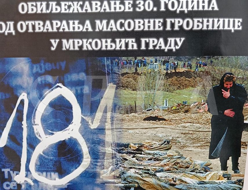 МРКОЊИЋ ГРАД, 31. МАРТА /СРНА/ - На православном гробљу у Мркоњић Граду сутра ће бити служен парастос и положени вијенци поводом 30 година од отварања масовне гробнице из које су ексхумирани посмртни остаци 181 српског цивила и борца убијених у нападу Хрватске војске, такозване Армије БиХ и ХВО-а.