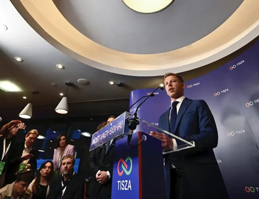 БУДИМПЕШТА, 12. АПРИЛА /СРНА/ - Лидер мађарске опозиције Петер Мађар прогласио је побједу своје странке Тиса на парламентарним изборима у Мађарској.